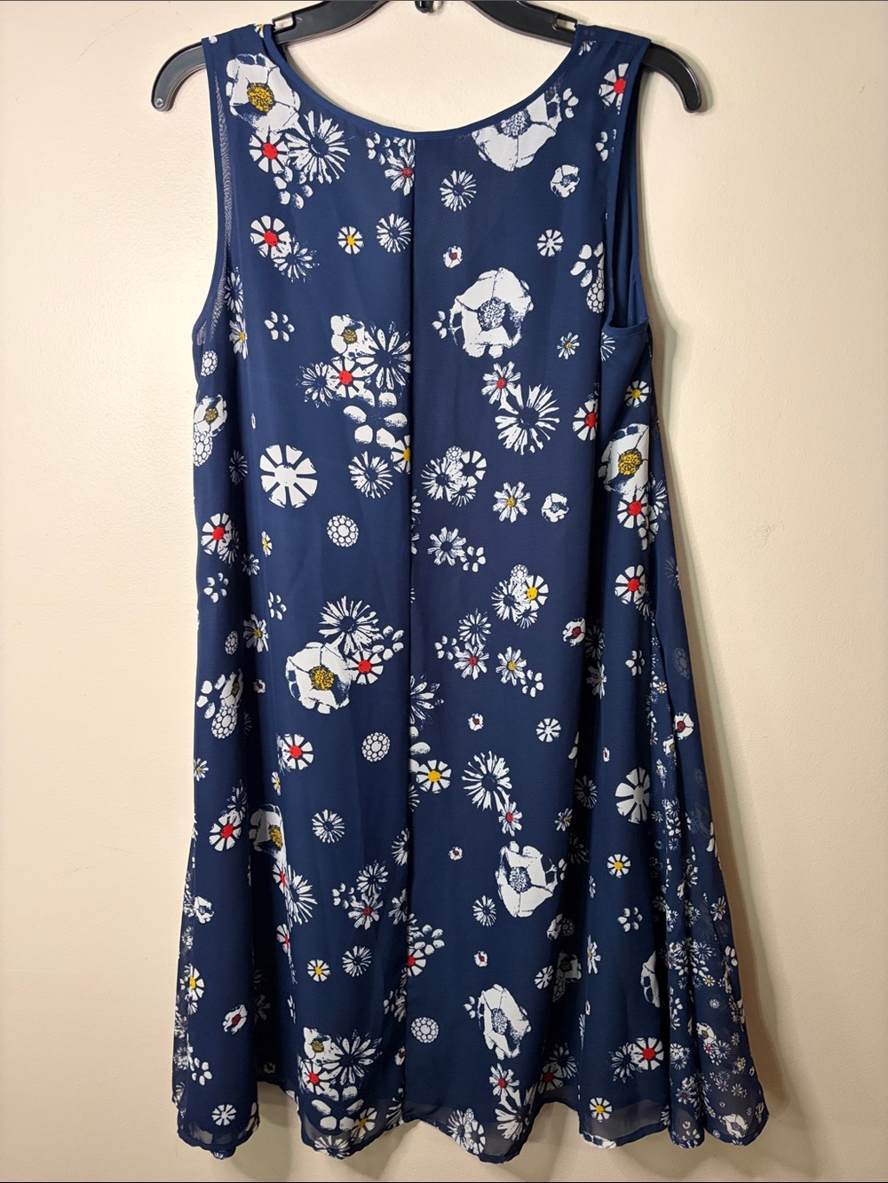 Jason WU Navy Midi Dress with White Florals - Picture 4 of 6